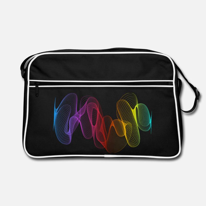 Abstract Lines Design 02 Retro Bag