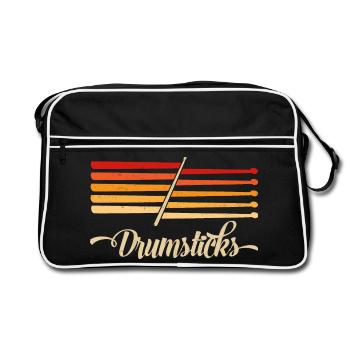 Drummer Drumsticks " Drumsticks " - Retro Bag - black/white - Front