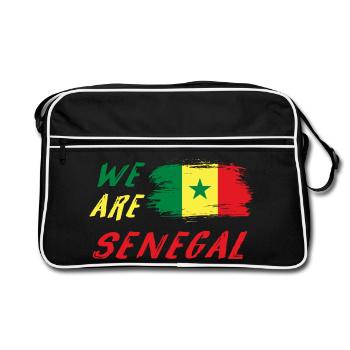 Nous sommes le Sénégal - Sac Retro - noir/blanc - Devant