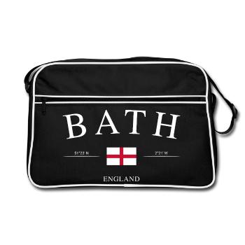 Bath England – Holiday Souvenir &amp; Gift - Retro Bag - black/white - Front