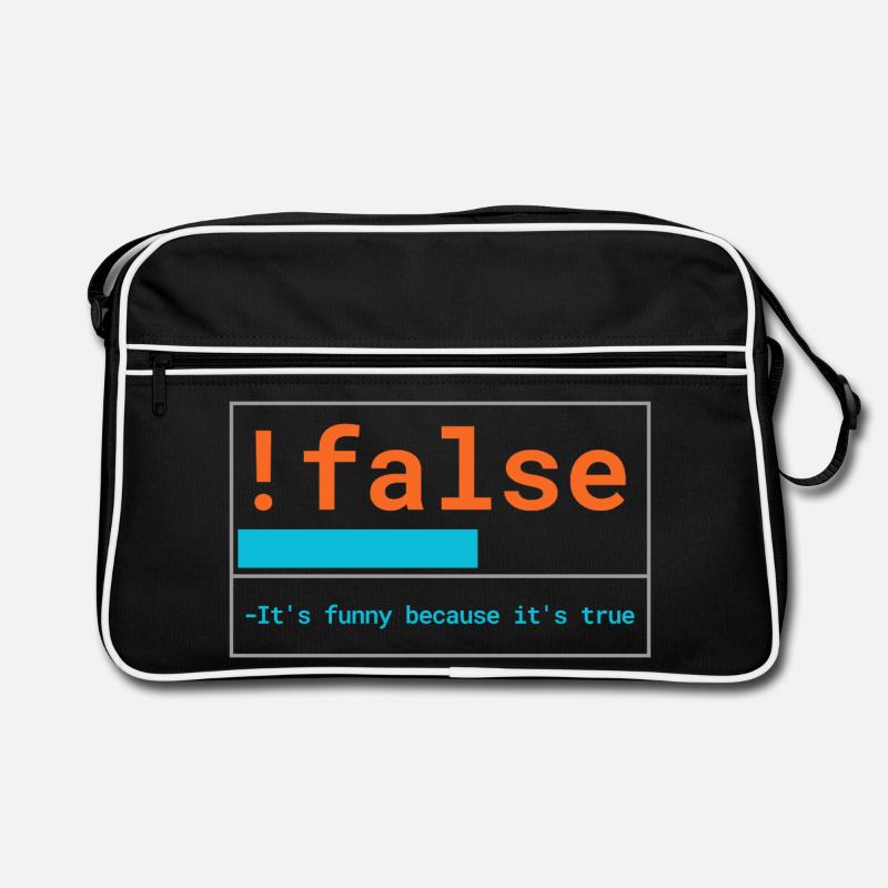 Programmer Logic: It's funny because it's true Retro Bag