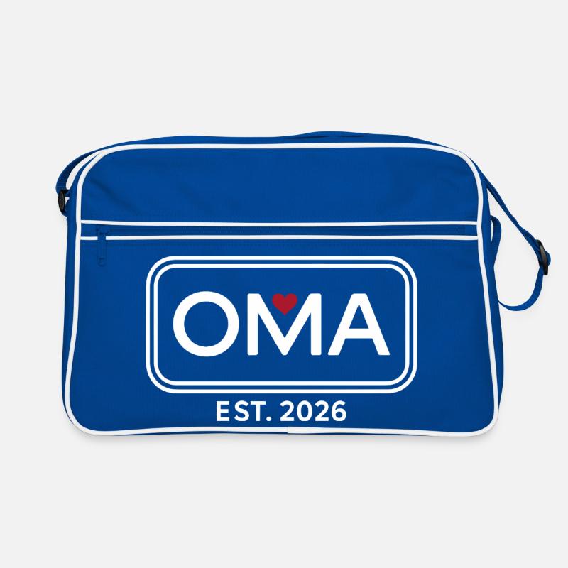 OMA EST. 2026 Stolze Großmutter Ankündigung Retro Tasche