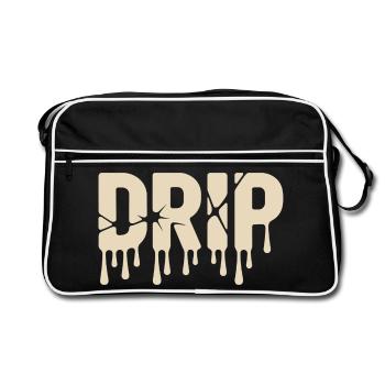 Texte liquide fondant style urbain - Sac Retro - noir/blanc - Devant