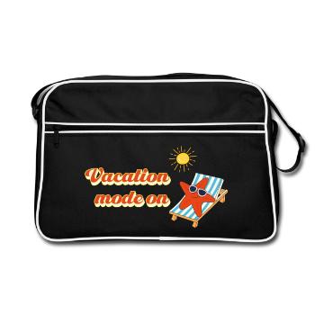 Mode vacances activé – Déclaration des vacances d’été - Sac Retro - noir/blanc - Devant