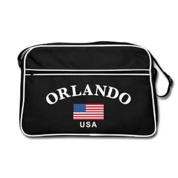 Orlando, USA - Retro Bag - black/white - Front