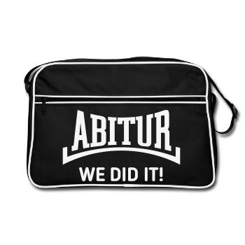 Abitur – We Did It! (Graduating Class / Concave / W) - Retro Bag - black/white - Front