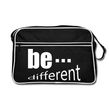 be different - Retro Bag - black/white - Front