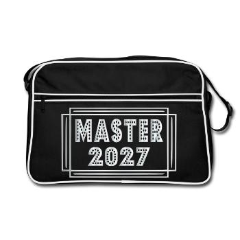 Masterstudiengang Abschluss Master 2027 - Retro Tasche - Schwarz/Weiß - Vorne