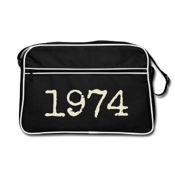 1974 Birthday Gift - Awesome since 1974 - Retro Bag - black/white - Front