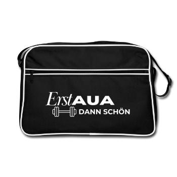 First OUCH, then nice dumbbell white - Retro Bag - black/white - Front