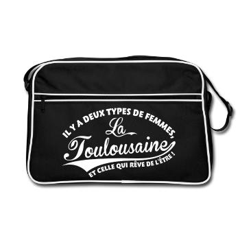 La Femme Toulousaine - Sac Retro - noir/blanc - Devant