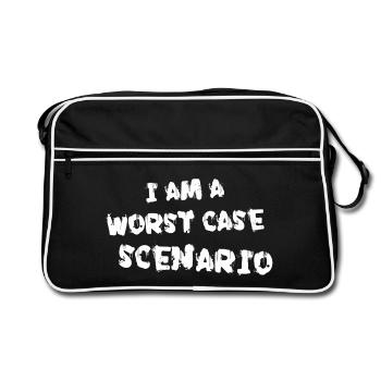Je suis dans le pire des cas - Sac Retro - noir/blanc - Devant