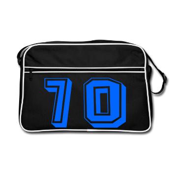 70. 70 YEARS. 70th ANNIVERSARY. 70 YEARS ANNIVERSARY. - Retro Bag - black/white - Front