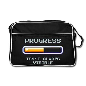 Invisible Progress | Social Work - Retro Bag - black/white - Front