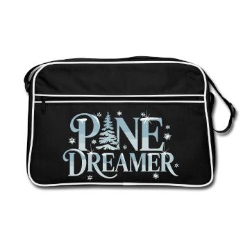 Forêt de sapins d’hiver Winterflakes de Pine Dreamer - Sac Retro - noir/blanc - Devant