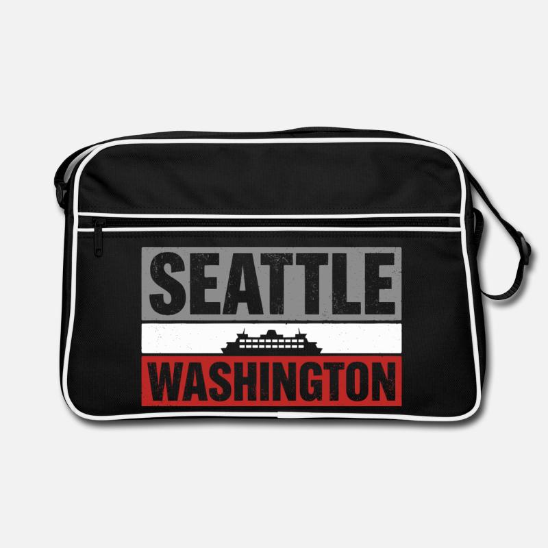 Souvenir de typographie rétro du ferry de Seattle Washington Sac Retro