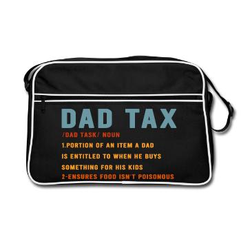 Taxe Papa Grasse Sarcelle & Orange - Sac Retro - noir/blanc - Devant