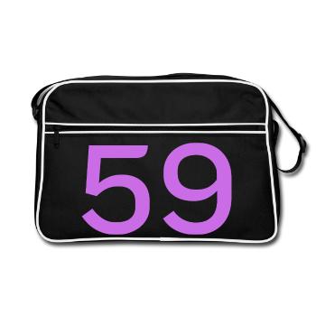 59 - Retro Bag - black/white - Front