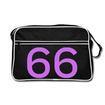 66 - Retro Bag - black/white - Front