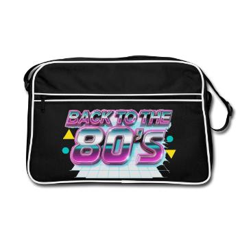 Retour au Neon Retro des années 80 - Sac Retro - noir/blanc - Devant