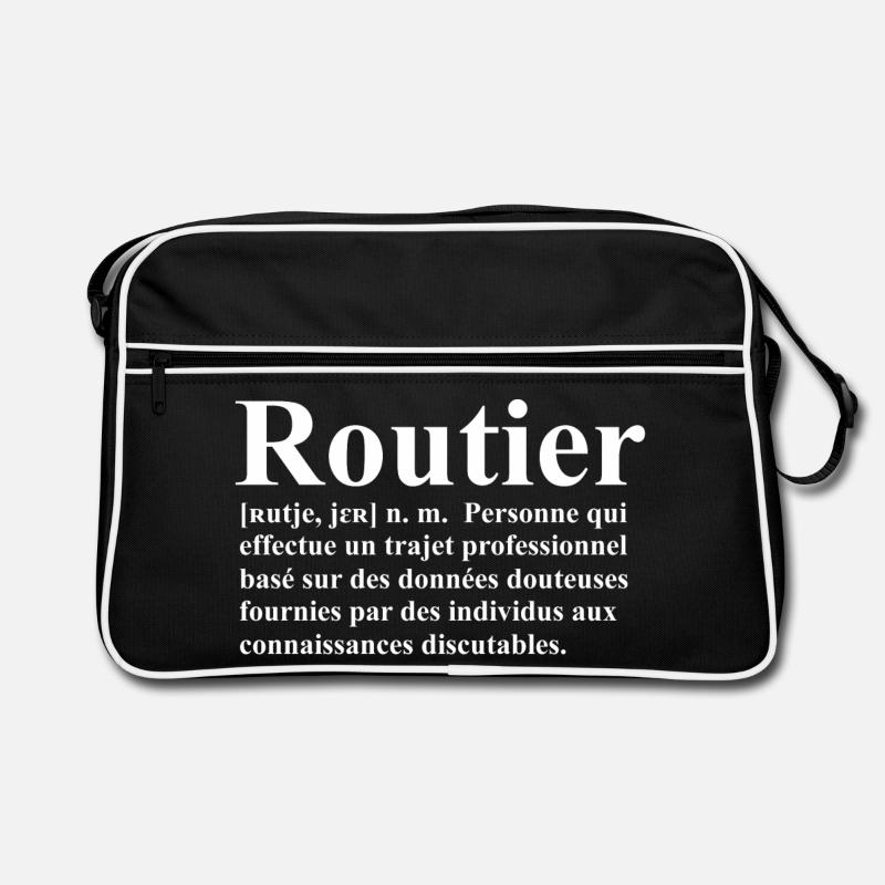 Routier Définition - Sac Retro - noir/blanc