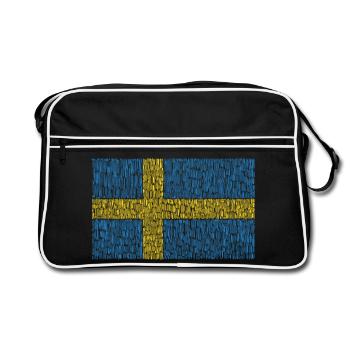 Sweden flag - Retro Bag - black/white - Front
