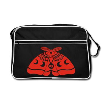 Rote Motte - Retro Tasche - Schwarz/Weiß - Vorne