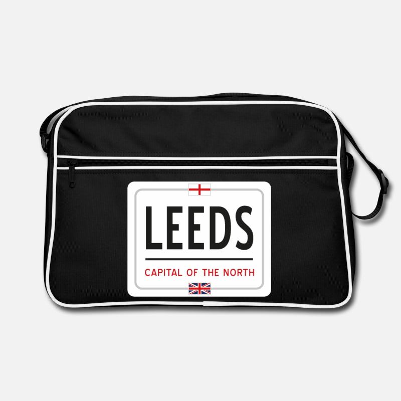 Ortsschild von Leeds Retro Tasche