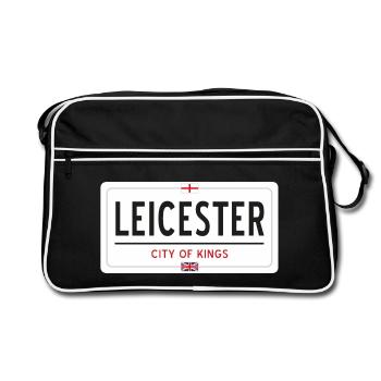 Panneau de la ville de Leicester - Sac Retro - noir/blanc - Devant