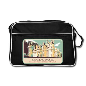 Château d'Ussé, Vallée de la Loire - Sac Retro - noir/blanc - Devant