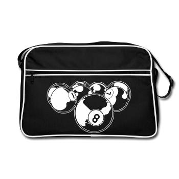 8 Ball Billiards - Retro Bag - black/white - Front