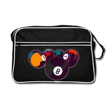 Billiards 8 Ball - Retro Bag - black/white - Front