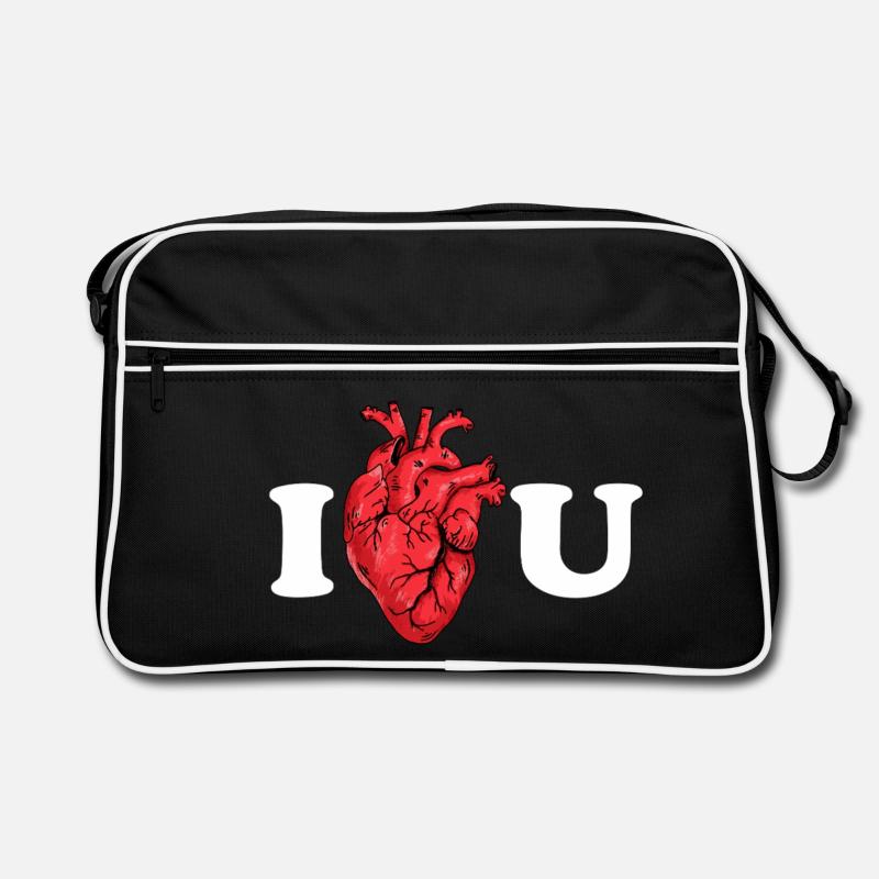 Le véritable amour comme déclaration anatomique - Sac Retro - noir/blanc