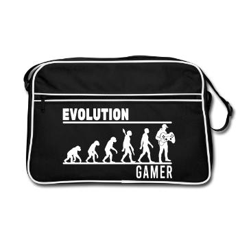 evolution gamer - Retro Tasche - Schwarz/Weiß - Vorne