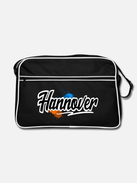 Hannover - Retro Tasche - Schwarz/Weiß