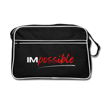 Cadeau 'IM Possible', Motivation Sportive - Sac Retro - noir/blanc - Devant