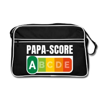 PAPA-SCORE / Humour Papa - Sac Retro - noir/blanc - Devant