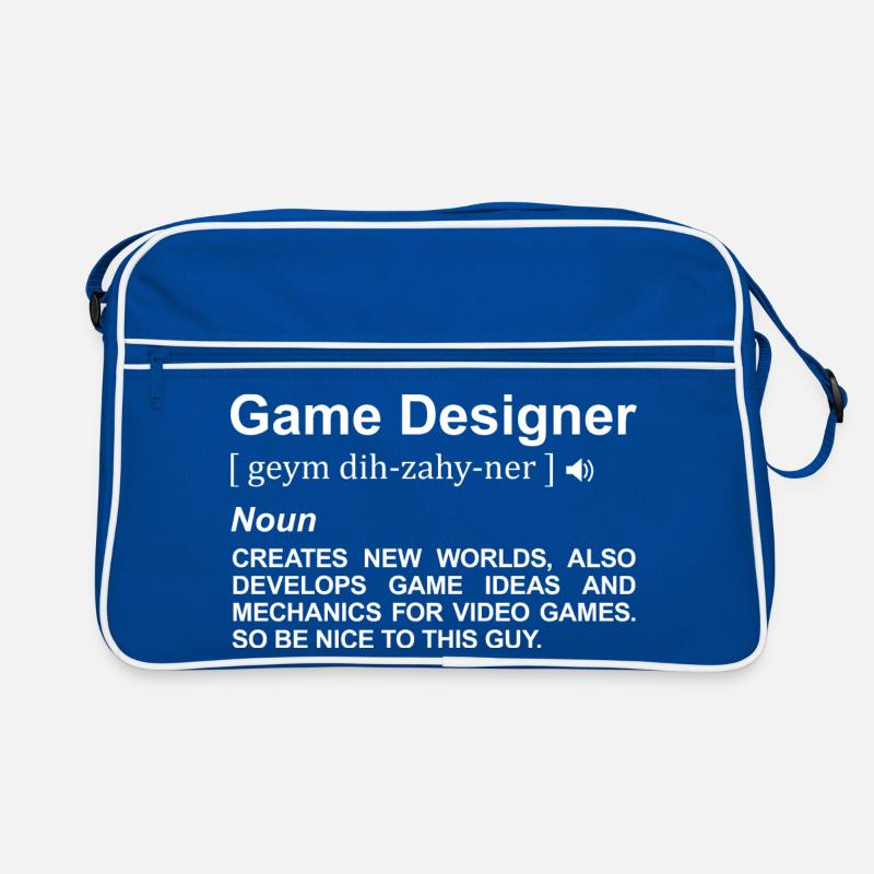 Game Designer Bedeutung Retro Tasche