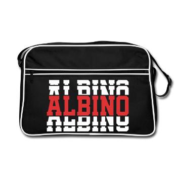 t-shirt albinos t-shirt idée cadeau texte empilé - Sac Retro - noir/blanc - Devant