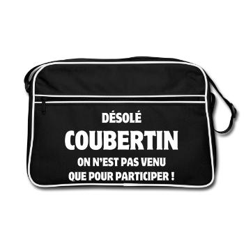 sport, sportif, épreuve sportive - Sac Retro - noir/blanc - Devant