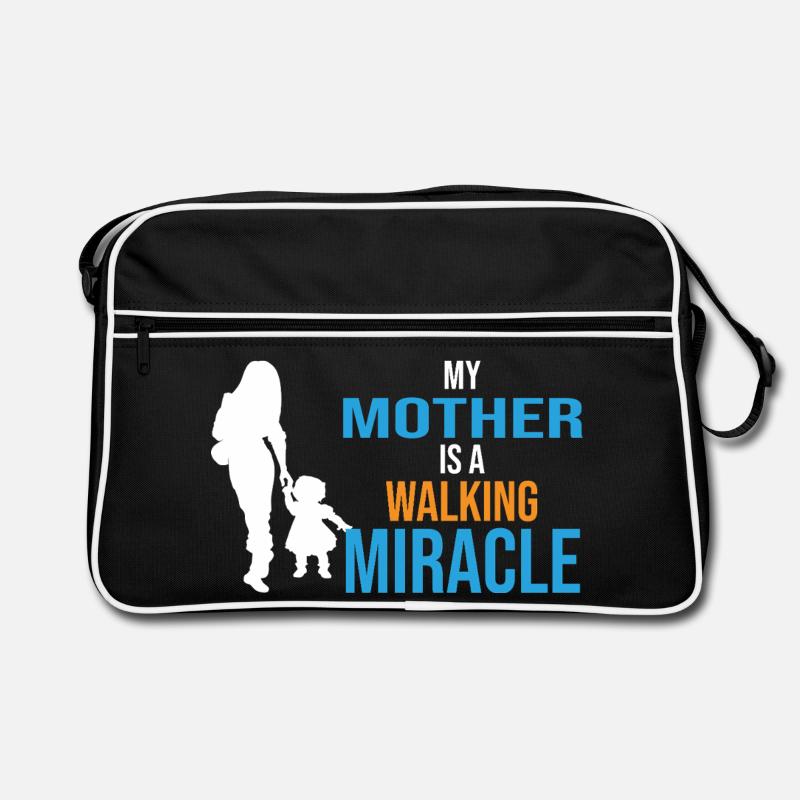 My mother is a walking miracle-Mutter das Wunder Retro Tasche
