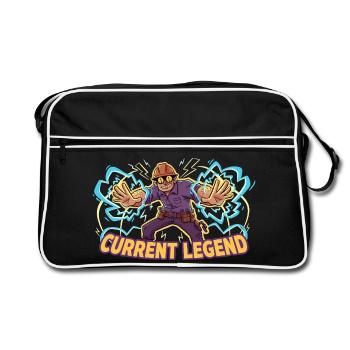 Kraftheld Electricien Légende actuelle - Sac Retro - noir/blanc - Devant