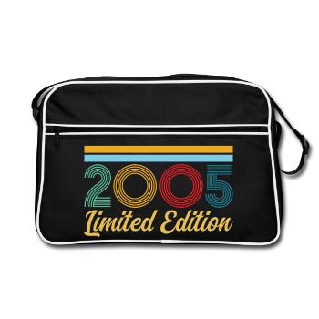 2005 Geburtstag Born In 2005 Vintage-Retro-Geschenk - Retro Tasche - Schwarz/Weiß - Vorne