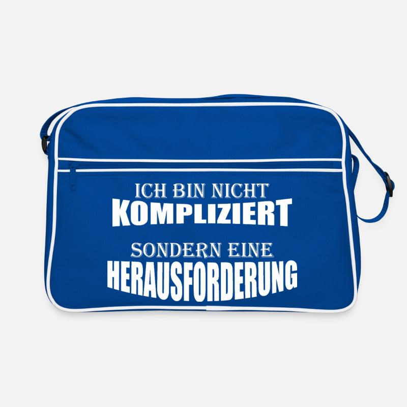 Ich bin nicht Kompliziert Retro Tasche