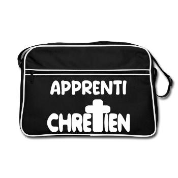 cadeau chrétien catholique dieu - Sac Retro - noir/blanc - Devant