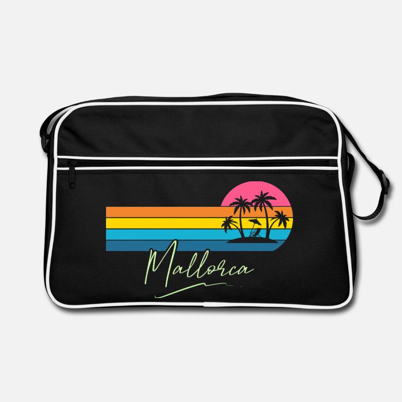 Mallorca Palmen Sunset Retro Retro Tasche