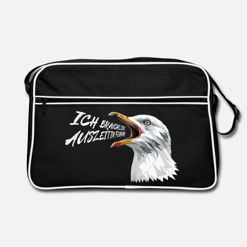 Baltic Sea NEED A BREAK IN FEHMARN Funny Retro Bag