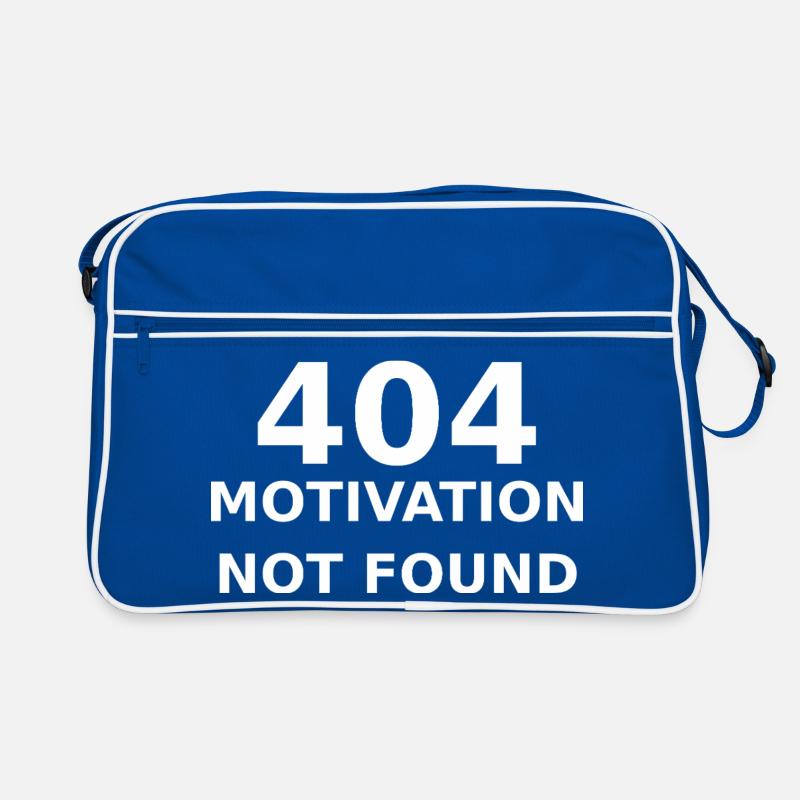 404 Motivation Not Found – IT & Developer Spruch Retro Tasche