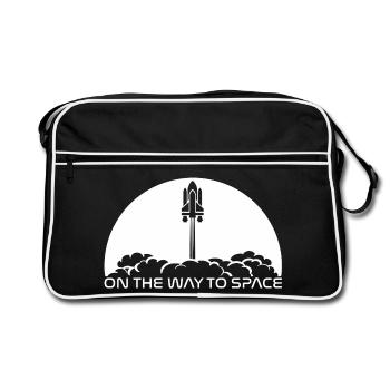 Take-off under a white sun - Retro Bag - black/white - Front