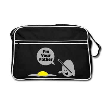 egg vader - Retro Bag - black/white - Front